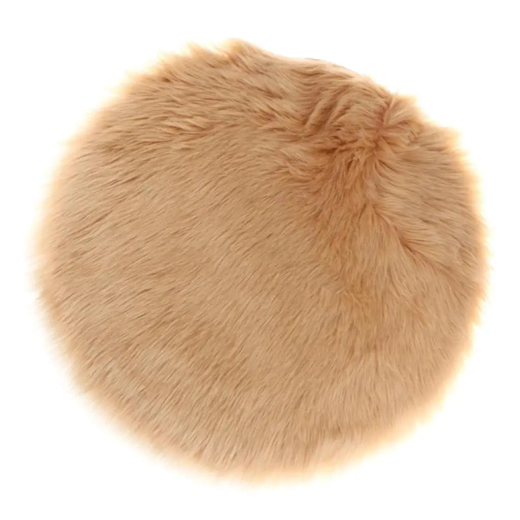 Soft Faux Sheepskin Area Rug – Small Plush Fur Carpet for Bedroom & Home Décor