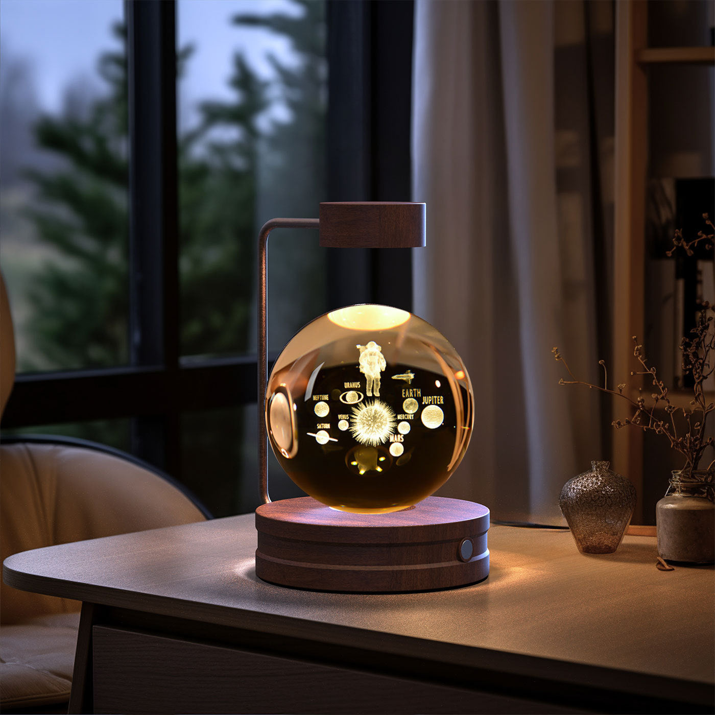 Crystal Ball Dinosaur Night Light – USB Powered