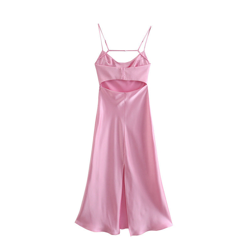 Elegant Satin Camisole Slip Dress