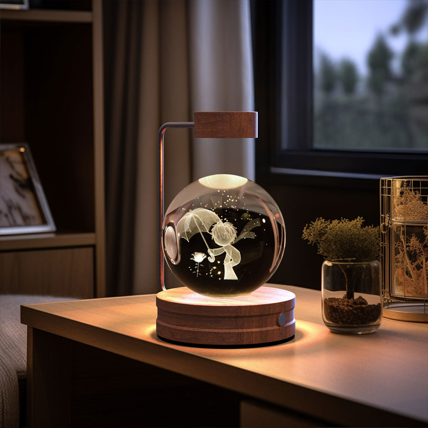 Crystal Ball Dinosaur Night Light – USB Powered
