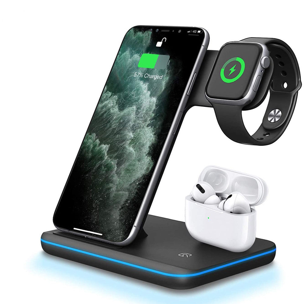 3-in-1 Wireless Charging Stand – Phone, Watch & Earbuds
