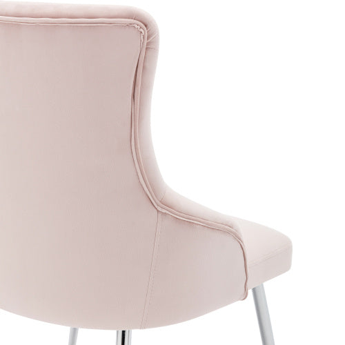 Modern Upholstered Armchair with Button Pattern & Lumbar Cushion – Metal Leg Dining & Lounge Chair