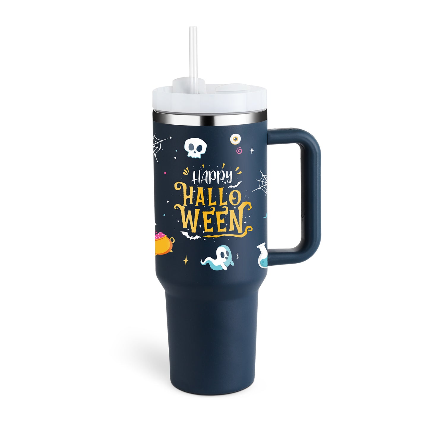40oz Insulated Tumbler with Handle & Straw