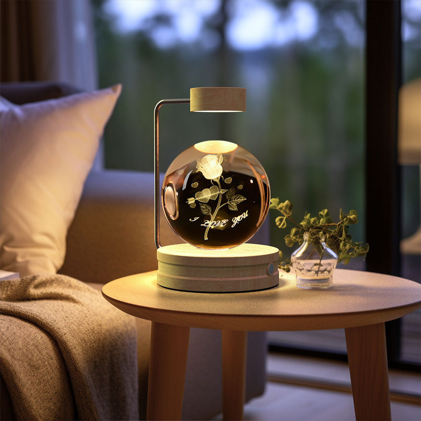 Crystal Ball Dinosaur Night Light – USB Powered