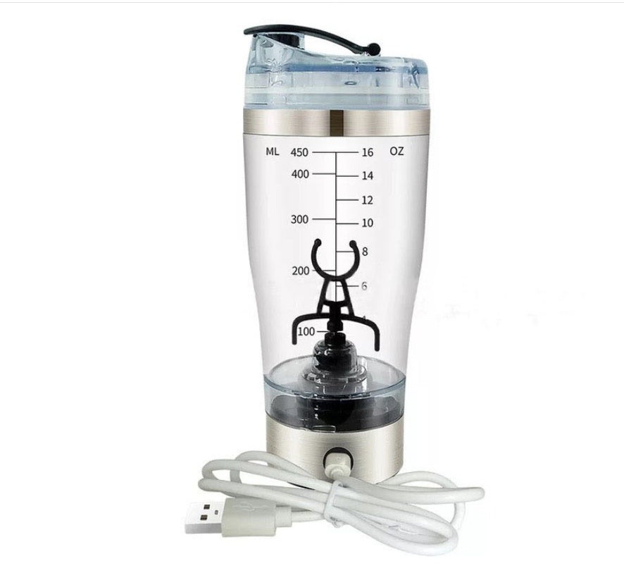 USB Rechargeable Electric Shaker Bottle – Protein & Coffee Mixer