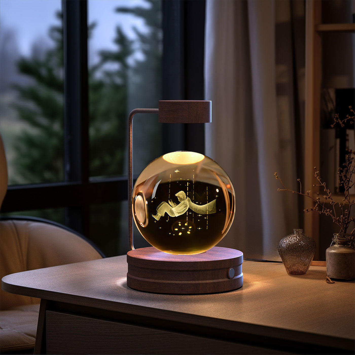 Crystal Ball Dinosaur Night Light – USB Powered