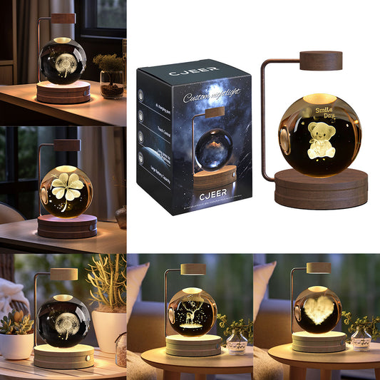 Crystal Ball Dinosaur Night Light – USB Powered