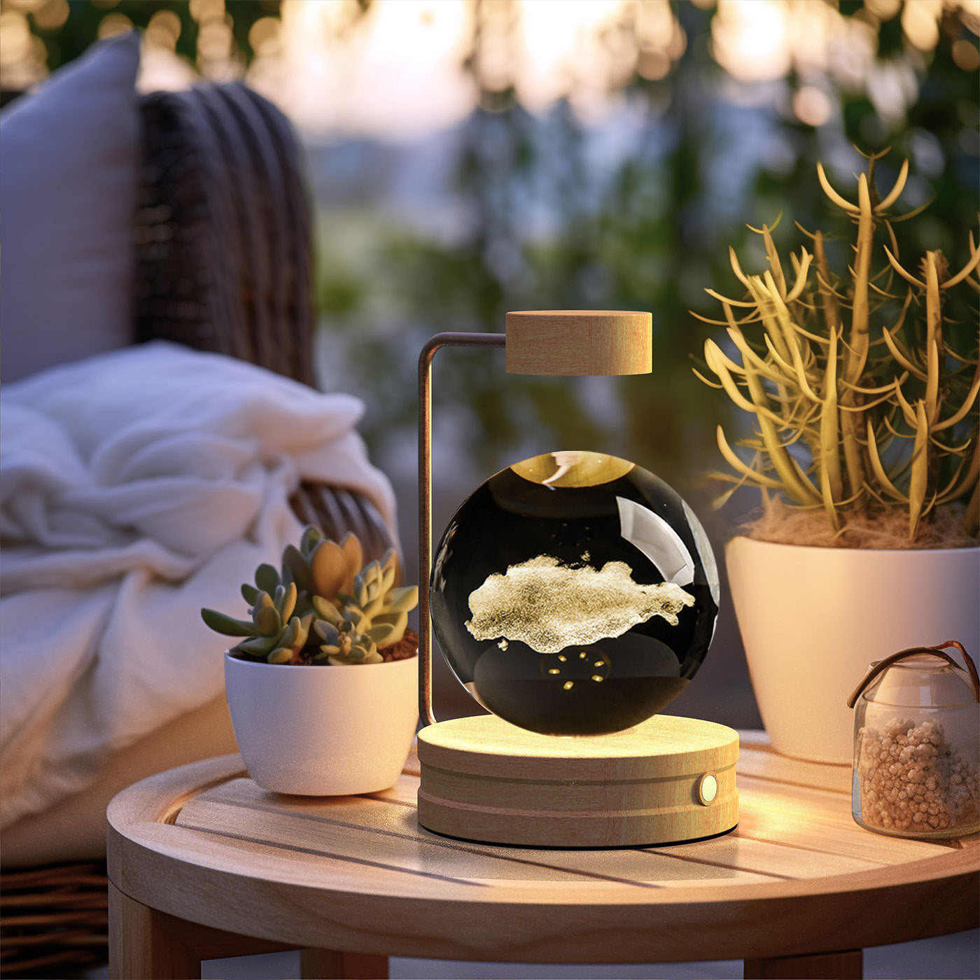 Crystal Ball Dinosaur Night Light – USB Powered